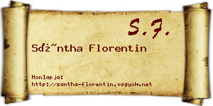 Sántha Florentin névjegykártya